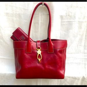 Flourentine Italian Leather Dooney Tote Bag